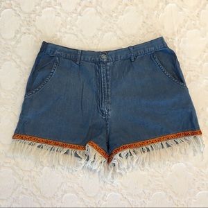 vintage boho chic bohemian hippie shorts 1970s